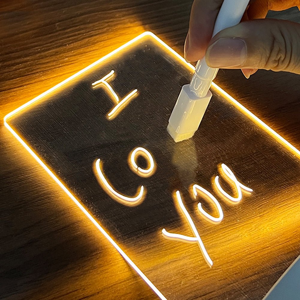 Creative Note Board Creative Led Night Light USB Message Board Holiday Light With Pen Gift For Children Girlfriend Decoration Night Lamp - Zambeel